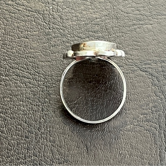 Vintage Taxco Mexico sterling silver and abalone ring - Picture 7 of 10